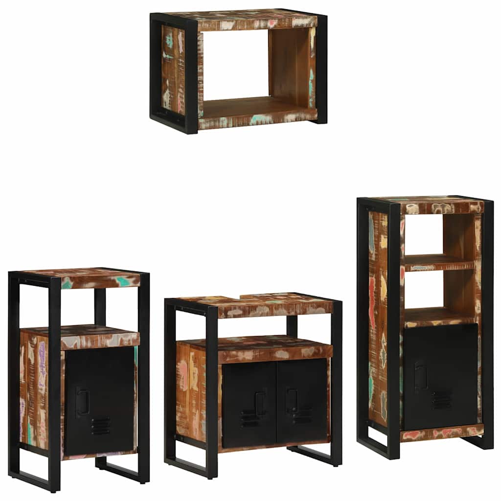 vidaXL Zestaw mebli łazienkowych 4 pcs Lite Drewno Recyklingowe