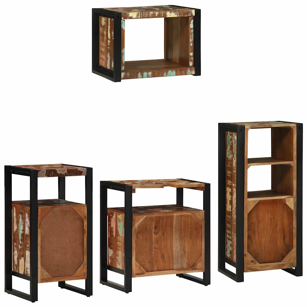 vidaXL Zestaw mebli łazienkowych 4 pcs Lite Drewno Recyklingowe