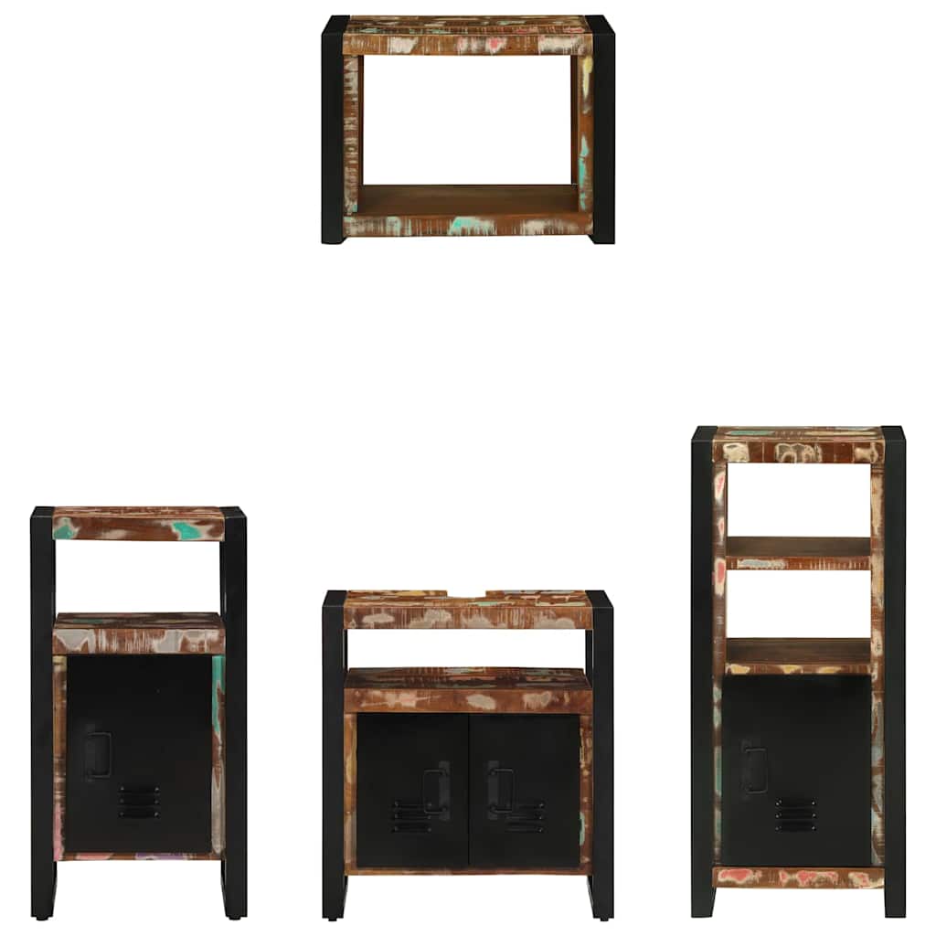 vidaXL Zestaw mebli łazienkowych 4 pcs Lite Drewno Recyklingowe