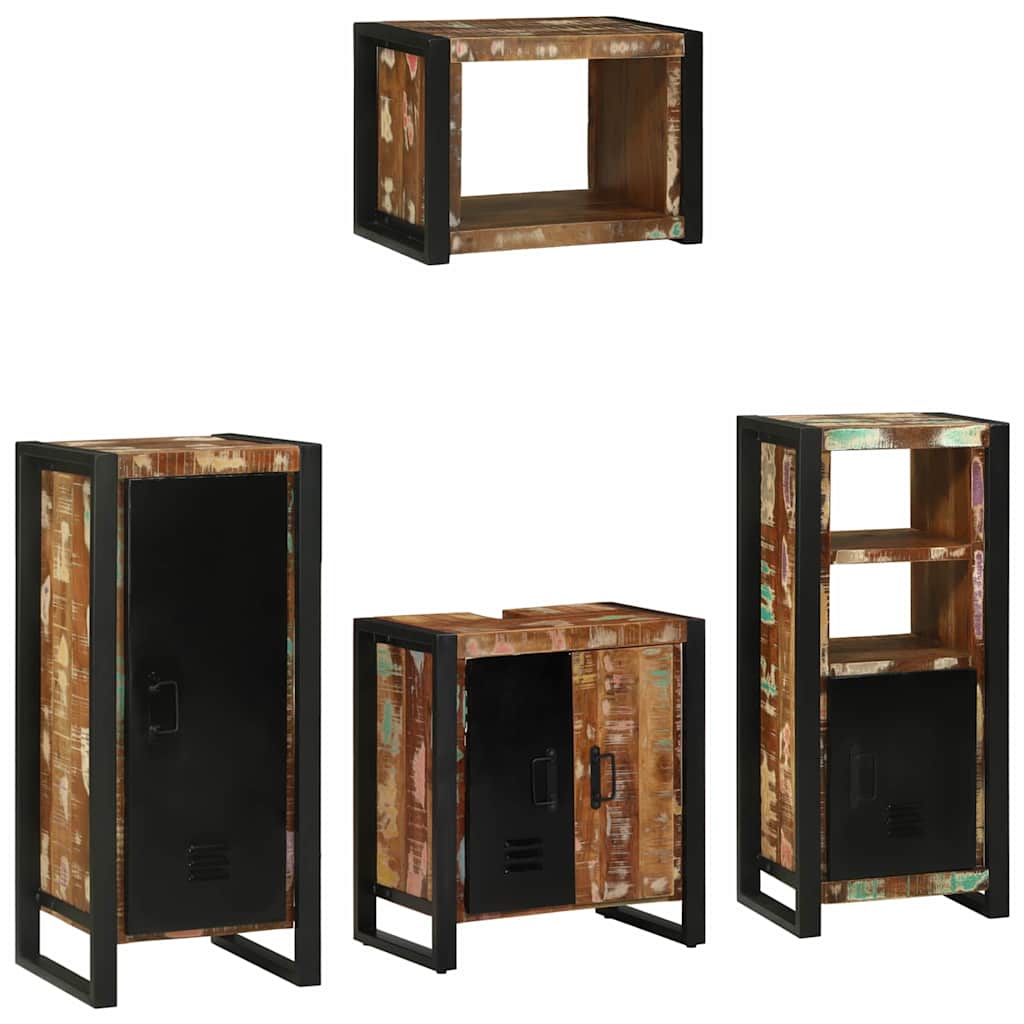 vidaXL Zestaw mebli łazienkowych 4 pcs Lite Drewno Recyklingowe