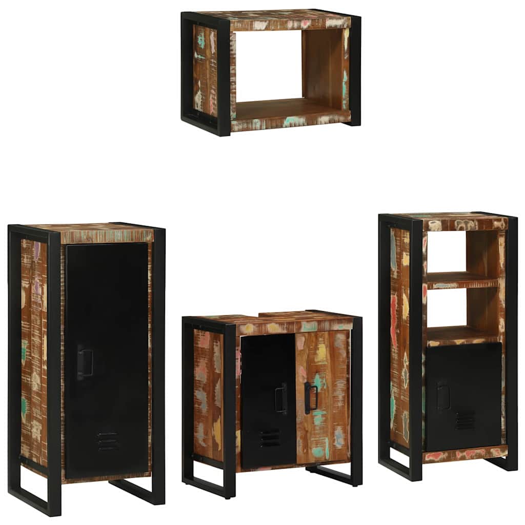 vidaXL Zestaw mebli łazienkowych 4 pcs Lite Drewno Recyklingowe