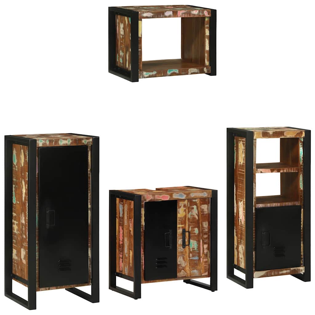 vidaXL Zestaw mebli łazienkowych 4 pcs Lite Drewno Recyklingowe