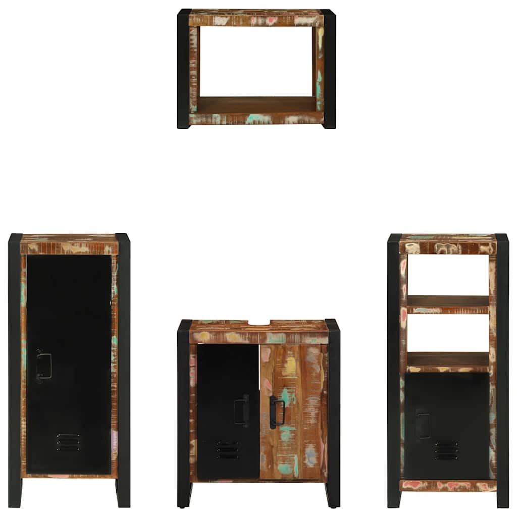 vidaXL Zestaw mebli łazienkowych 4 pcs Lite Drewno Recyklingowe