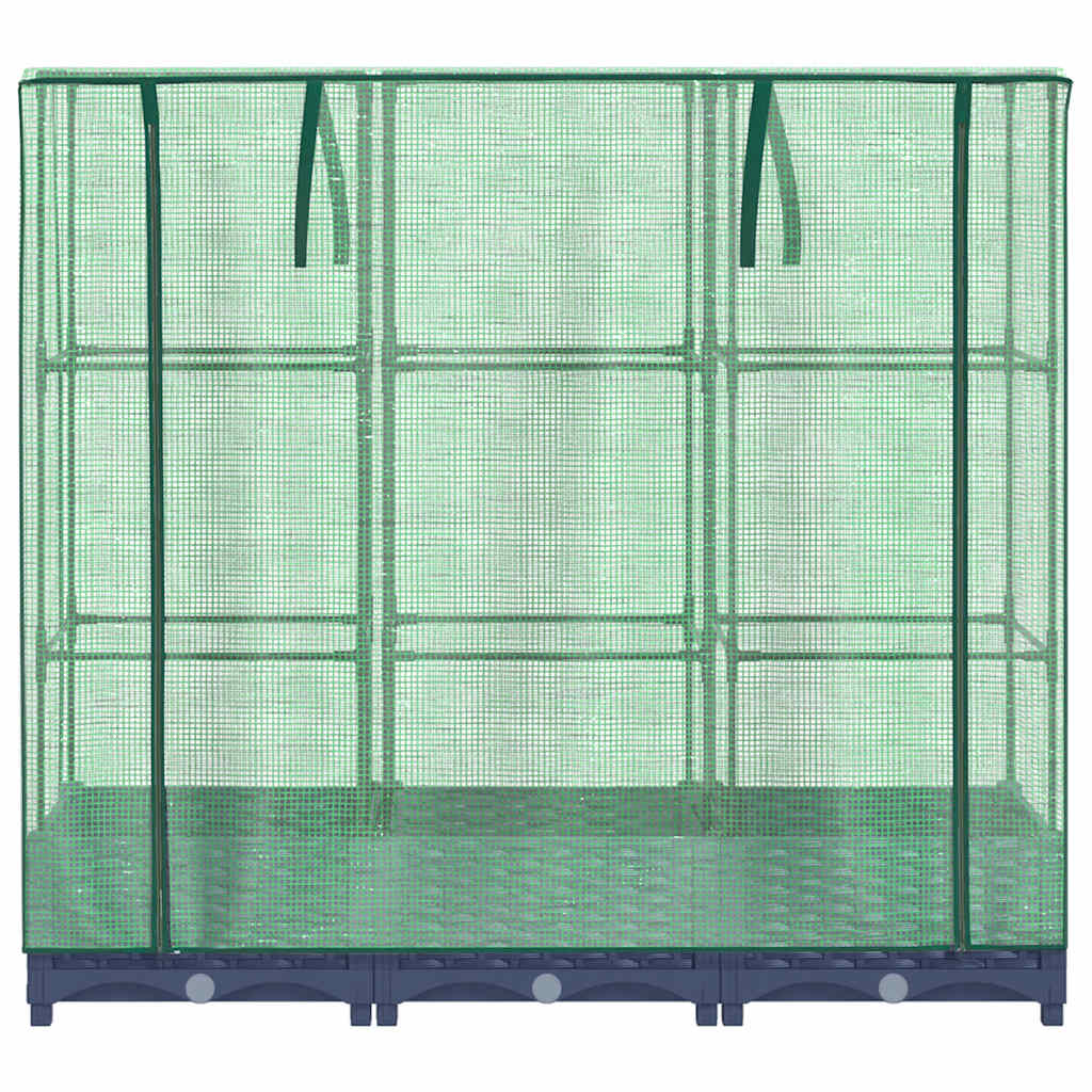 vidaXL Podwyższone łóżko z pokrowcem na szklarnię, wygląd rattanu, 120x40x123 cm