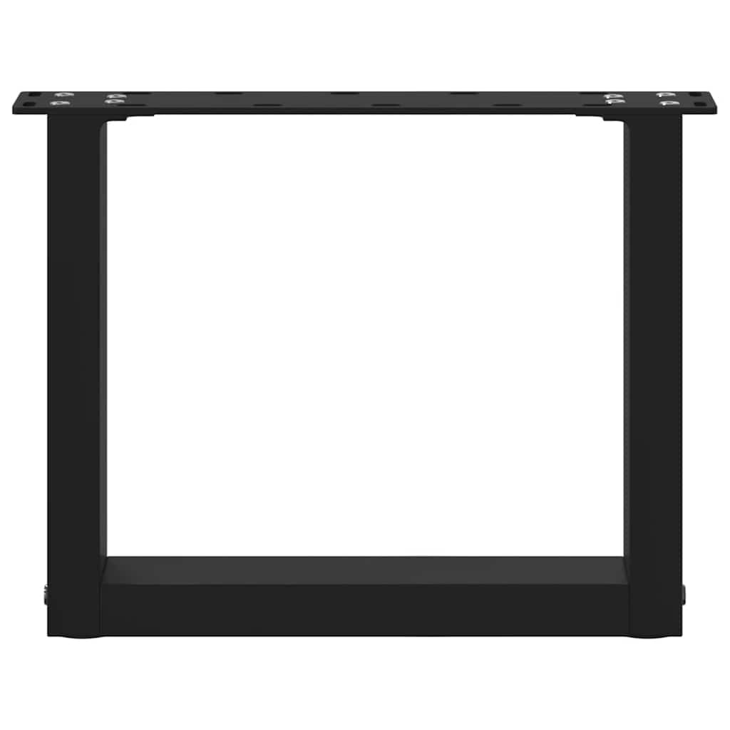 vidaXL Nogi do stolika kawowego w kształcie litery U 2 szt. Czarne 30x(30-31) cm Stal