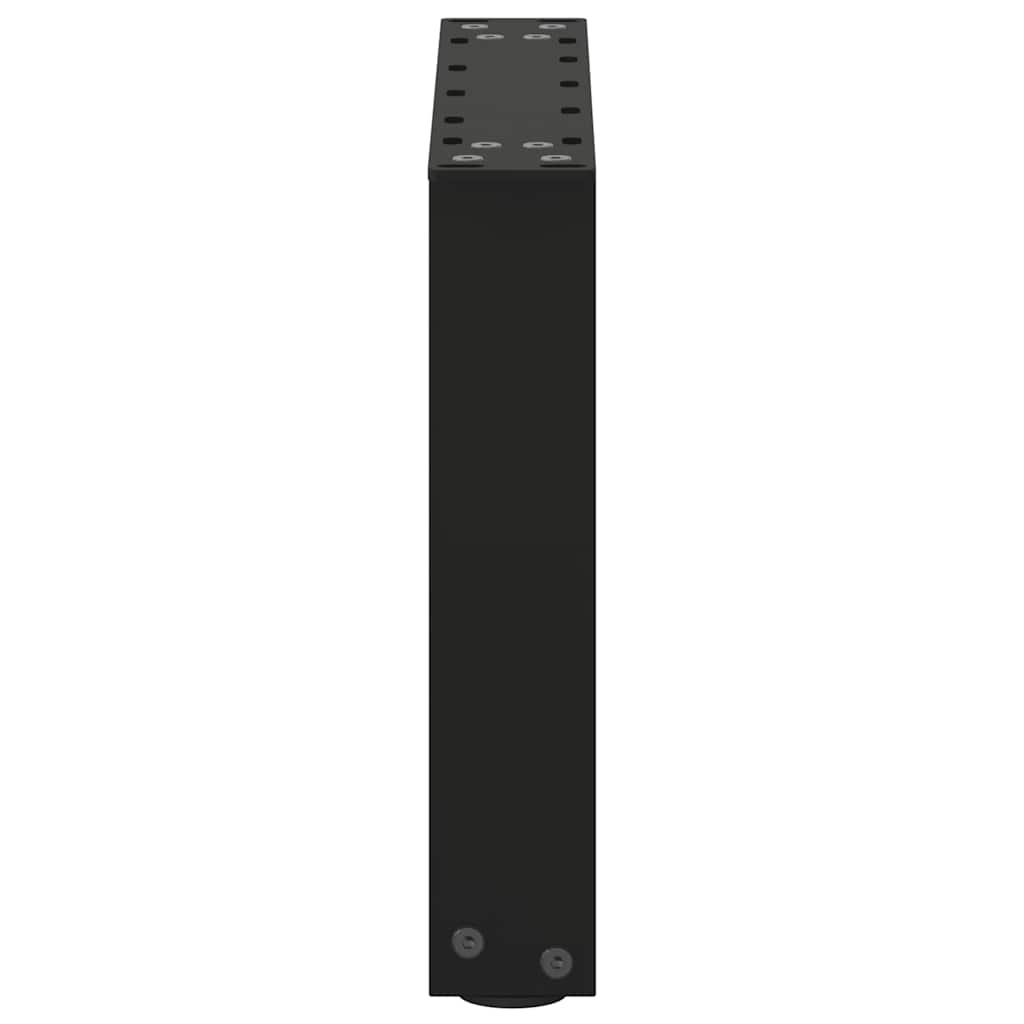 vidaXL Nogi do stolika kawowego w kształcie litery U 2 szt. Czarne 30x(30-31) cm Stal