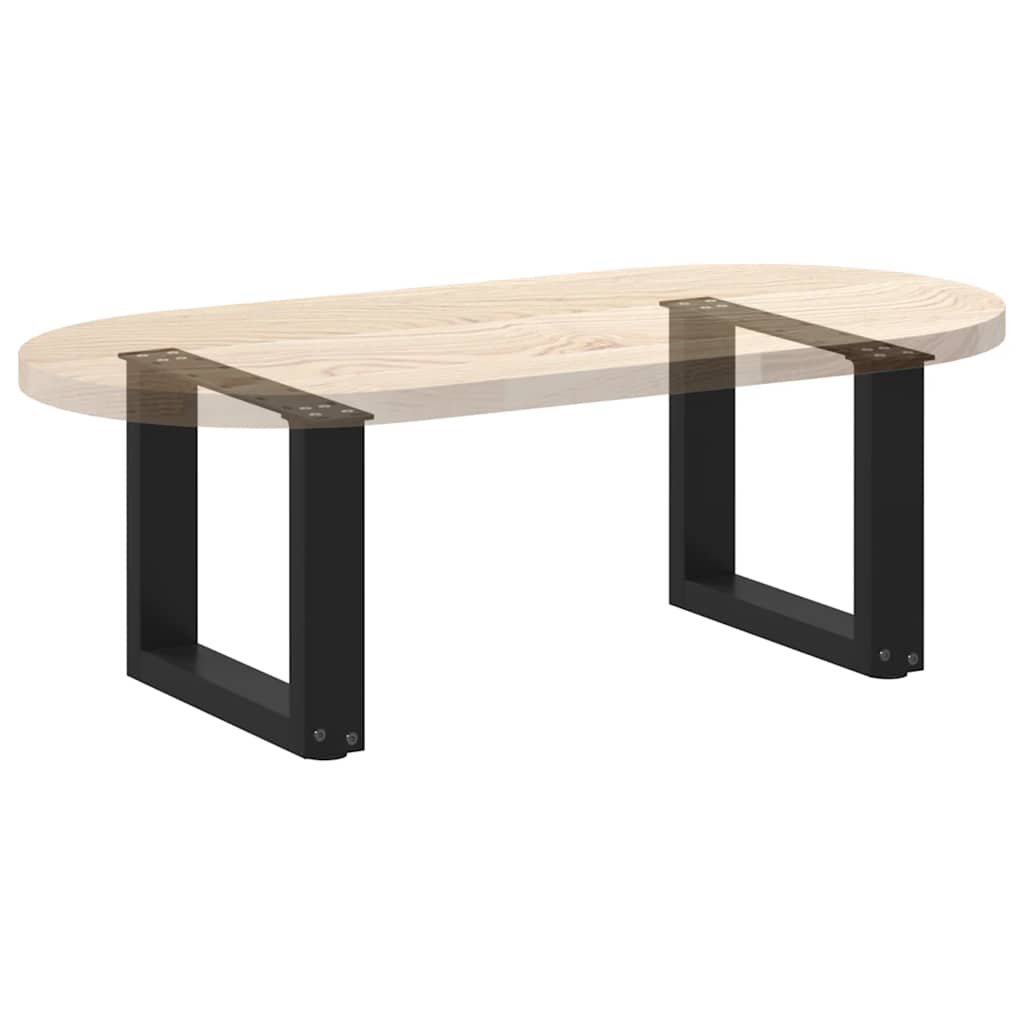 vidaXL Nogi do stolika kawowego w kształcie litery U 2 szt. Czarne 30x(30-31) cm Stal
