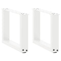 vidaXL Nogi do stolika kawowego w kształcie litery U 2 szt. Białe 30x(30-31) cm Stal