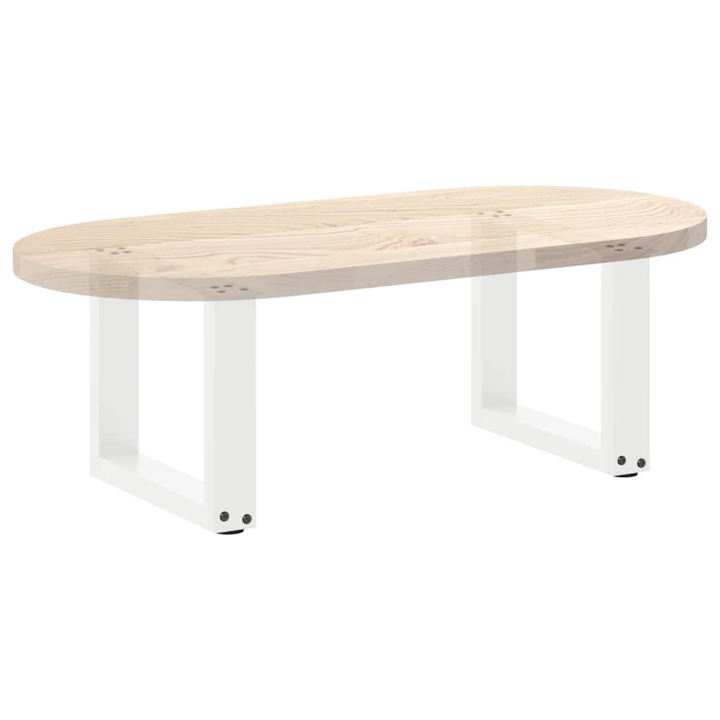 vidaXL Nogi do stolika kawowego w kształcie litery U 2 szt. Białe 30x(30-31) cm Stal