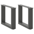 vidaXL Nogi do stolika kawowego w kształcie litery U 2 szt. Antracyt 30x(30-31) cm Stal