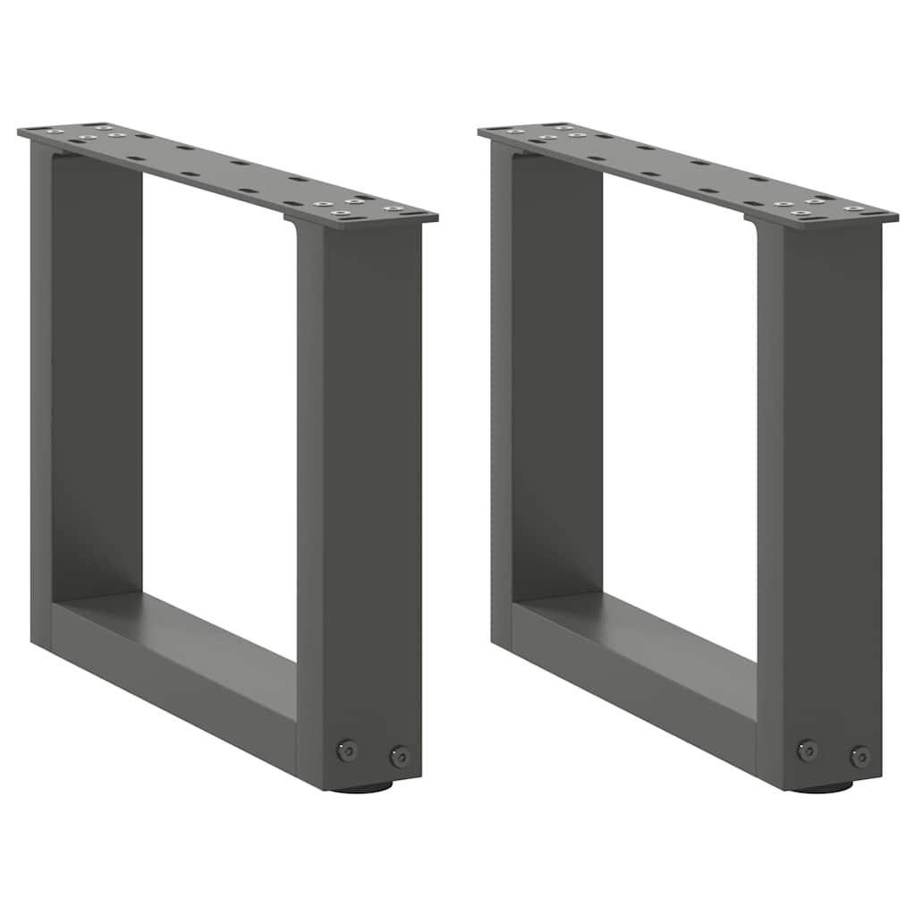 vidaXL Nogi do stolika kawowego w kształcie litery U 2 szt. Antracyt 30x(30-31) cm Stal