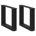 vidaXL Nogi do stolika kawowego w kształcie litery U 2 szt. Czarne 40x(30-31) cm Stal