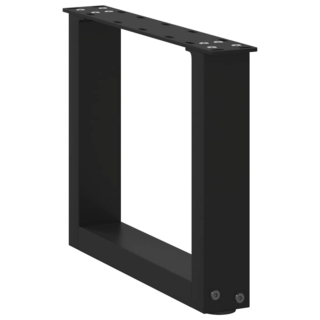 vidaXL Nogi do stolika kawowego w kształcie litery U 2 szt. Czarne 40x(30-31) cm Stal