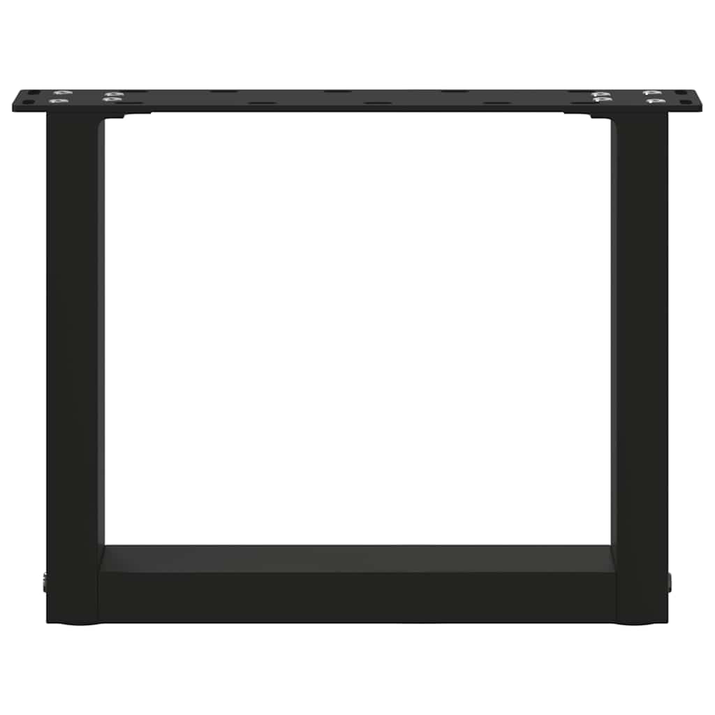 vidaXL Nogi do stolika kawowego w kształcie litery U 2 szt. Czarne 40x(30-31) cm Stal