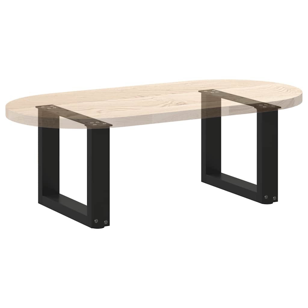 vidaXL Nogi do stolika kawowego w kształcie litery U 2 szt. Czarne 40x(30-31) cm Stal