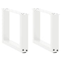 vidaXL Nogi do stolika kawowego w kształcie litery U 2 szt. Białe 40x(30-31) cm Stal