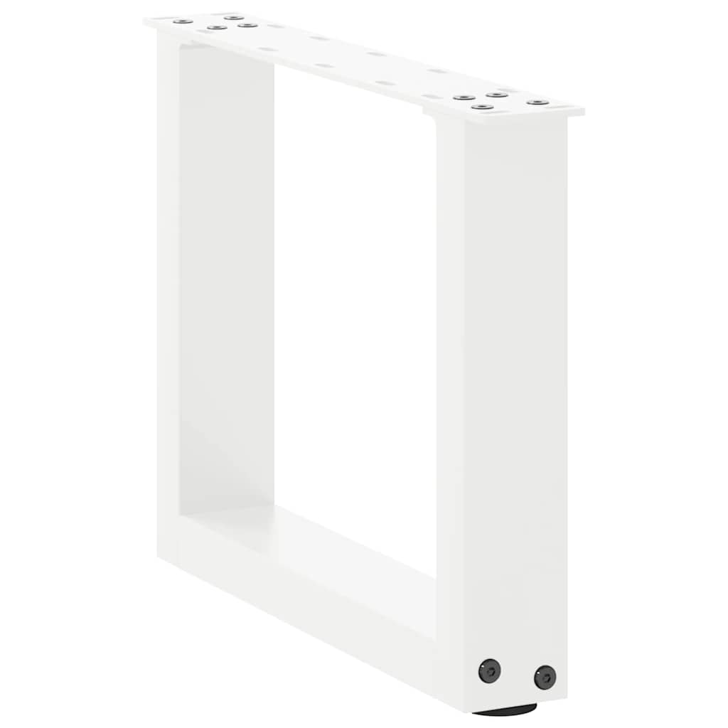 vidaXL Nogi do stolika kawowego w kształcie litery U 2 szt. Białe 40x(30-31) cm Stal