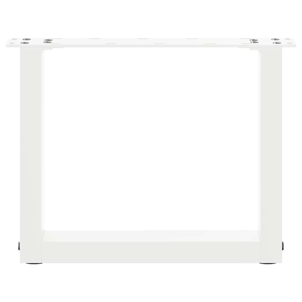 vidaXL Nogi do stolika kawowego w kształcie litery U 2 szt. Białe 40x(30-31) cm Stal