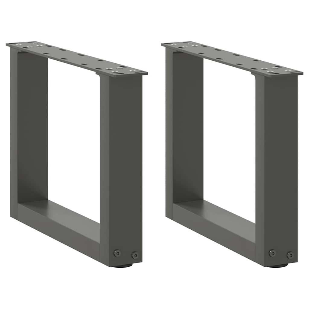 vidaXL Nogi do stolika kawowego w kształcie litery U 2 szt. Antracyt 40x(30-31) cm Stal
