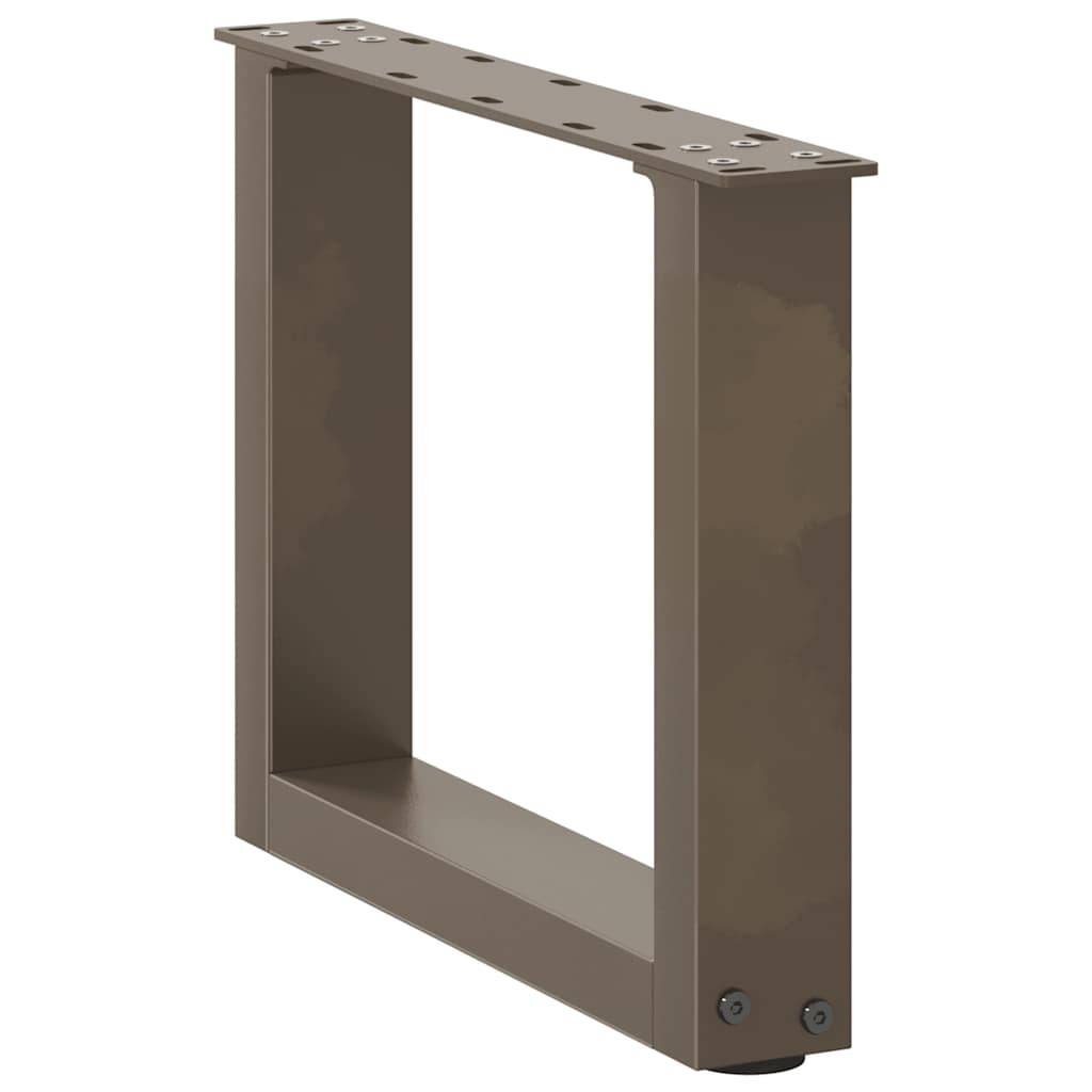 vidaXL Nogi do stolika kawowego w kształcie litery U 2 szt. Naturalna stal 40x(30-31) cm Stal