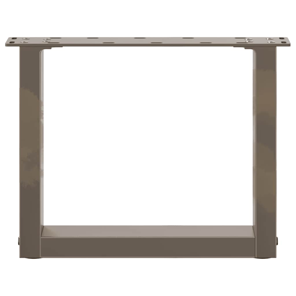 vidaXL Nogi do stolika kawowego w kształcie litery U 2 szt. Naturalna stal 40x(30-31) cm Stal