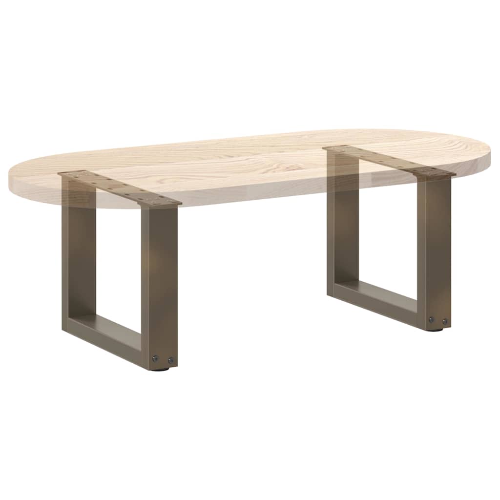 vidaXL Nogi do stolika kawowego w kształcie litery U 2 szt. Naturalna stal 40x(30-31) cm Stal