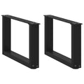 vidaXL Nogi do stolika kawowego w kształcie litery U 2 szt. Czarne 50x(30-31) cm Stal