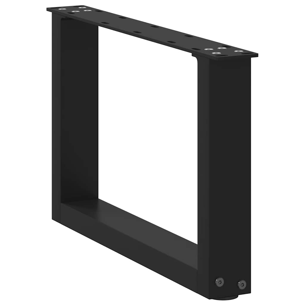 vidaXL Nogi do stolika kawowego w kształcie litery U 2 szt. Czarne 50x(30-31) cm Stal