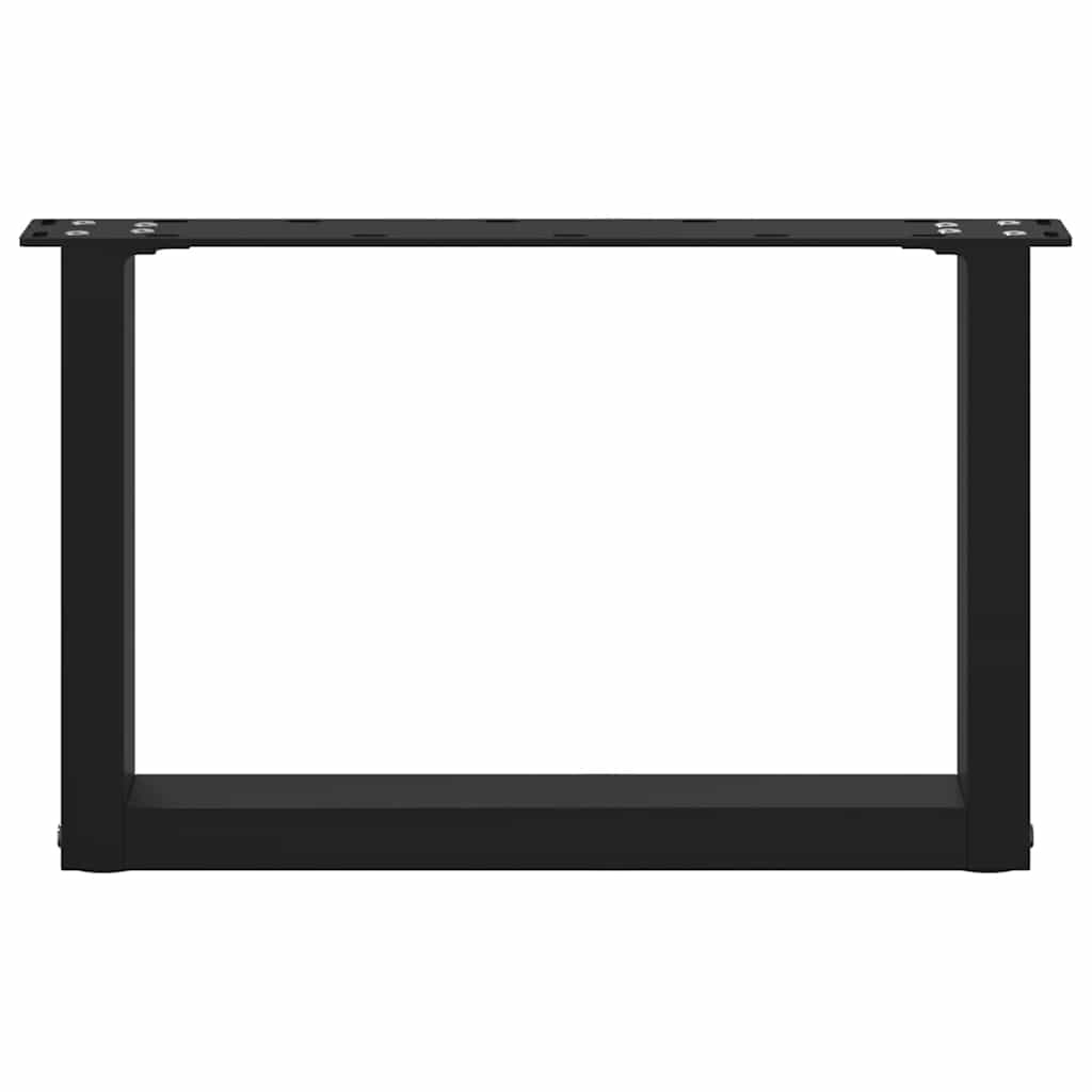 vidaXL Nogi do stolika kawowego w kształcie litery U 2 szt. Czarne 50x(30-31) cm Stal