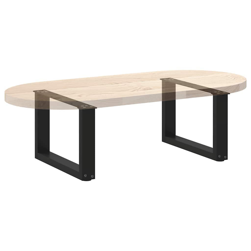 vidaXL Nogi do stolika kawowego w kształcie litery U 2 szt. Czarne 50x(30-31) cm Stal