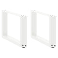 vidaXL Nogi do stolika kawowego w kształcie litery U 2 szt. Białe 50x(30-31) cm Stal