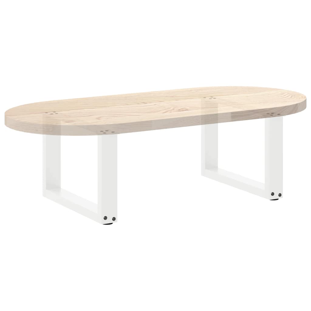 vidaXL Nogi do stolika kawowego w kształcie litery U 2 szt. Białe 50x(30-31) cm Stal