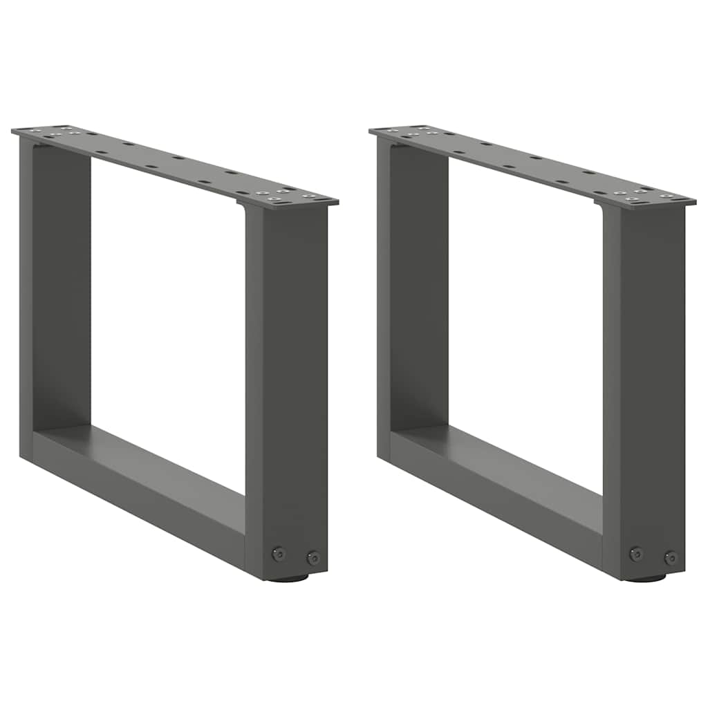 vidaXL Nogi do stolika kawowego w kształcie litery U 2 szt. Antracyt 50x(30-31) cm Stal