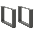 vidaXL Nogi do stolika kawowego w kształcie litery U 2 szt. Antracyt 50x(30-31) cm Stal