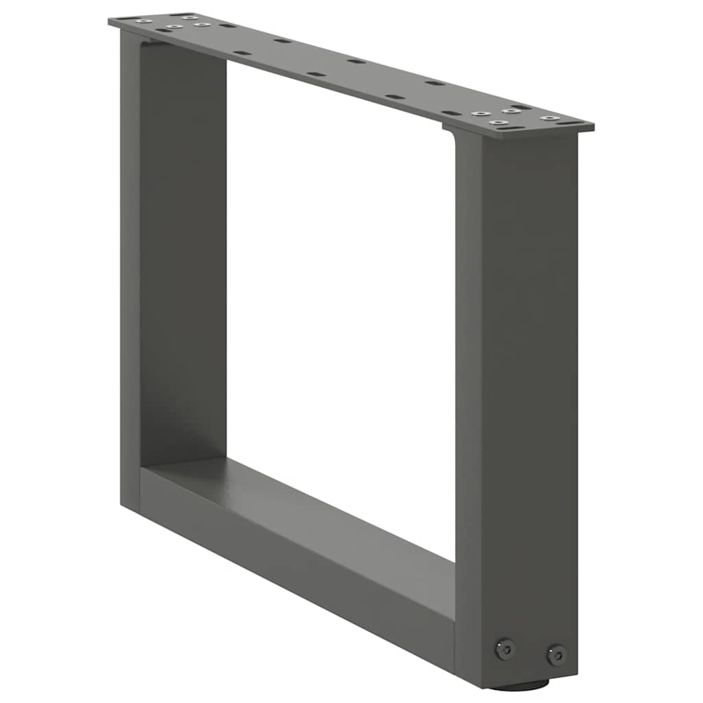 vidaXL Nogi do stolika kawowego w kształcie litery U 2 szt. Antracyt 50x(30-31) cm Stal