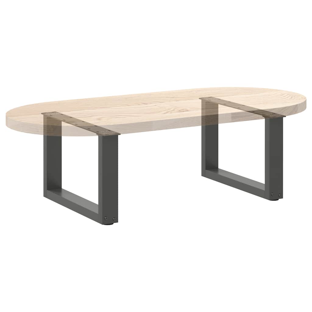 vidaXL Nogi do stolika kawowego w kształcie litery U 2 szt. Antracyt 50x(30-31) cm Stal