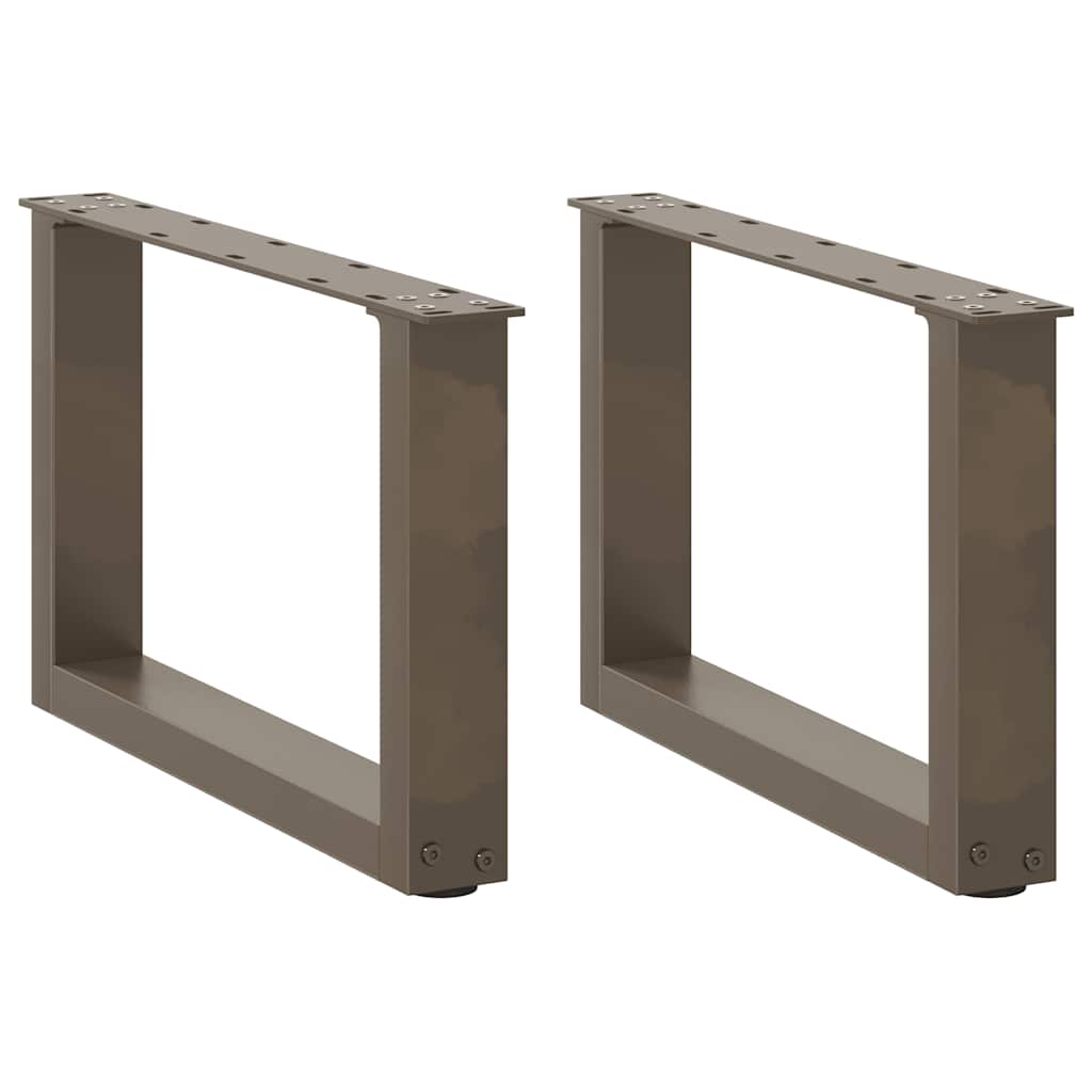 vidaXL Nogi do stolika kawowego w kształcie litery U 2 szt. Naturalna stal 50x(30-31) cm Stal