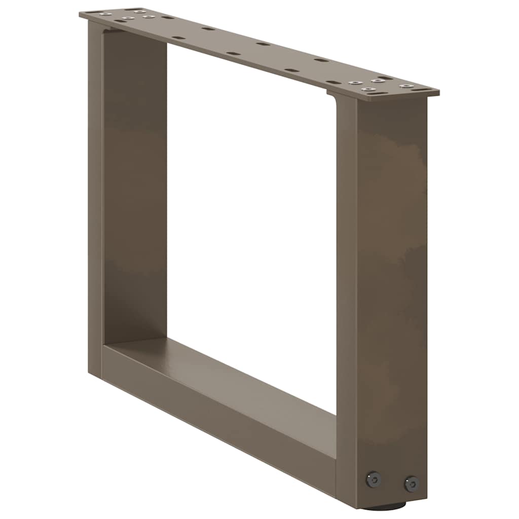 vidaXL Nogi do stolika kawowego w kształcie litery U 2 szt. Naturalna stal 50x(30-31) cm Stal