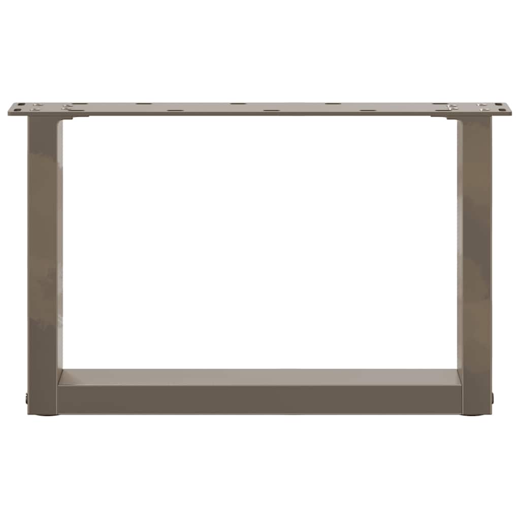 vidaXL Nogi do stolika kawowego w kształcie litery U 2 szt. Naturalna stal 50x(30-31) cm Stal
