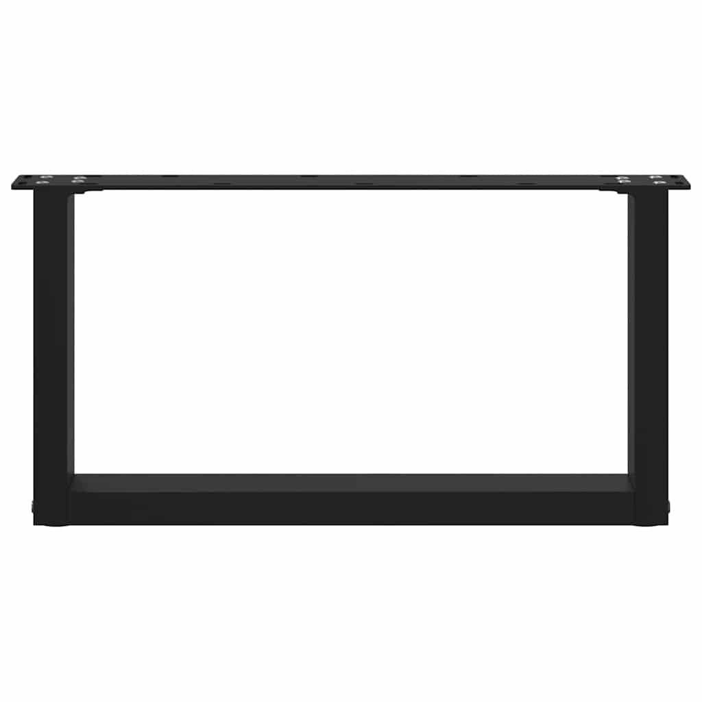 vidaXL Nogi do stolika kawowego w kształcie litery U 2 szt. Czarne 60x(30-31) cm Stal