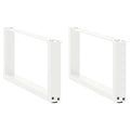 vidaXL Nogi do stolika kawowego w kształcie litery U 2 szt. Białe 60x(30-31) cm Stal