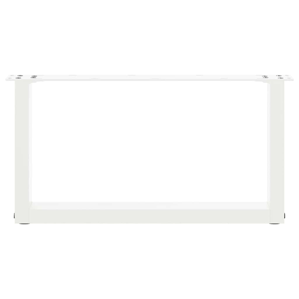 vidaXL Nogi do stolika kawowego w kształcie litery U 2 szt. Białe 60x(30-31) cm Stal