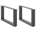 vidaXL Nogi do stolika kawowego w kształcie litery U 2 szt. Antracyt 60x(30-31) cm Stal