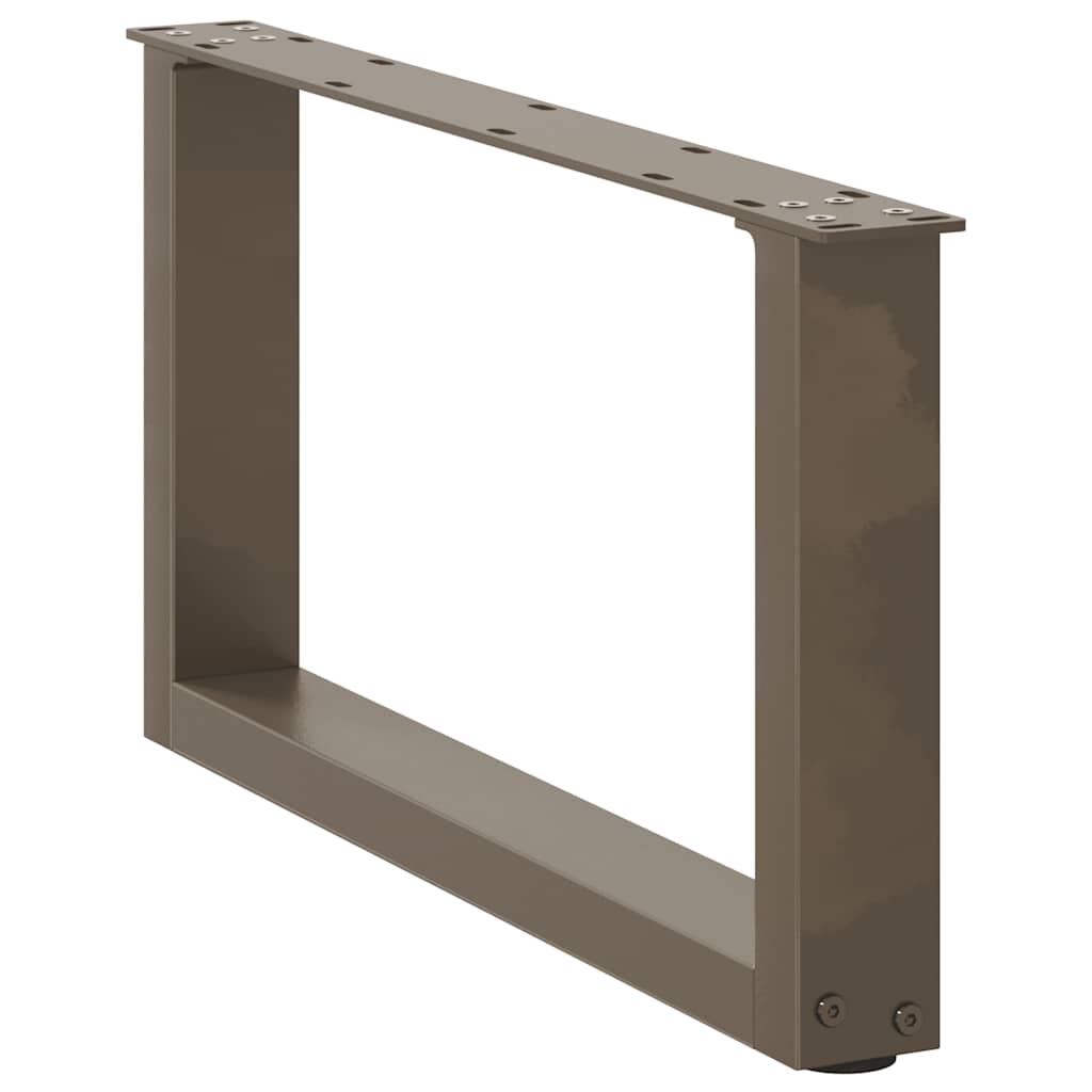 vidaXL Nogi do stolika kawowego w kształcie litery U 2 szt. Naturalna stal 60x(30-31) cm Stal
