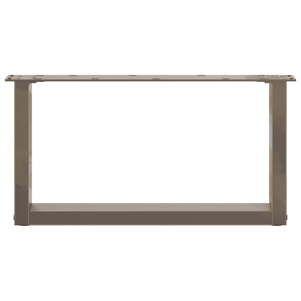 vidaXL Nogi do stolika kawowego w kształcie litery U 2 szt. Naturalna stal 60x(30-31) cm Stal