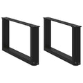 vidaXL Nogi do stolika kawowego w kształcie litery U 2 szt. Czarne 70x(30-31) cm Stal