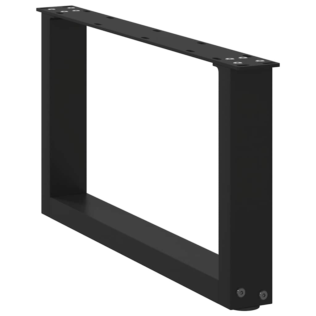 vidaXL Nogi do stolika kawowego w kształcie litery U 2 szt. Czarne 70x(30-31) cm Stal