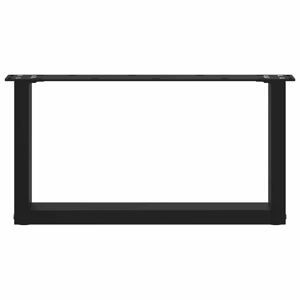 vidaXL Nogi do stolika kawowego w kształcie litery U 2 szt. Czarne 70x(30-31) cm Stal