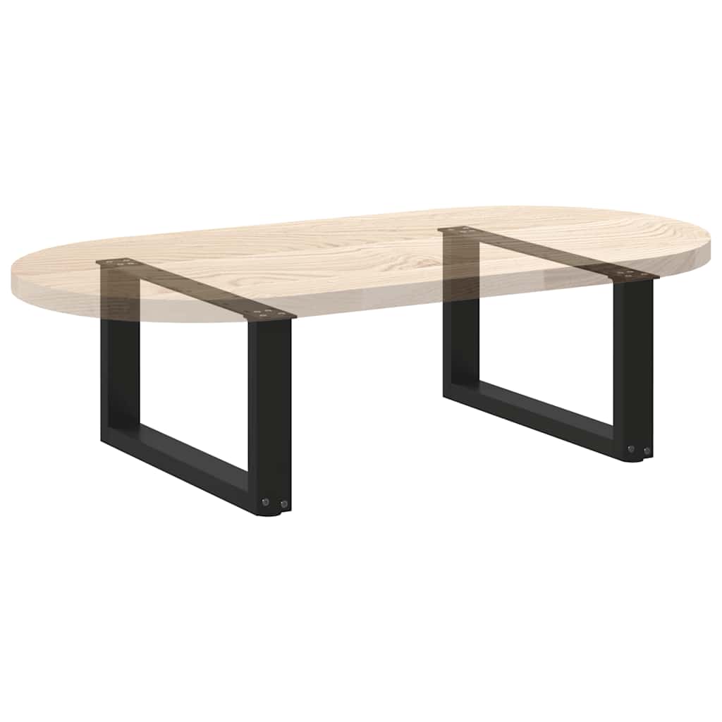 vidaXL Nogi do stolika kawowego w kształcie litery U 2 szt. Czarne 70x(30-31) cm Stal