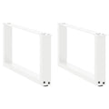 vidaXL Nogi do stolika kawowego w kształcie litery U 2 szt. Białe 70x(30-31) cm Stal